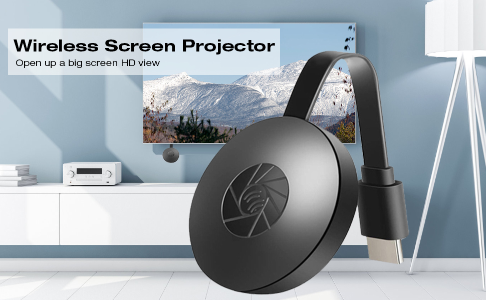 Wireless HDMI Dongle, Wireless Display Dongle Adapter, 4K Streaming Media Video Sound File