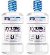 Listerine Total Care Alcohol-Free Anticavity Fluoride Mouthwash, 6 Benefit Oral Rinse to Help Kil...