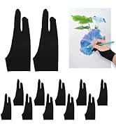 YONHTUTU 12 Pcs Artist Glove for Drawing Tablet, Drawing Glove Right Hand Left Hand for Digital A...