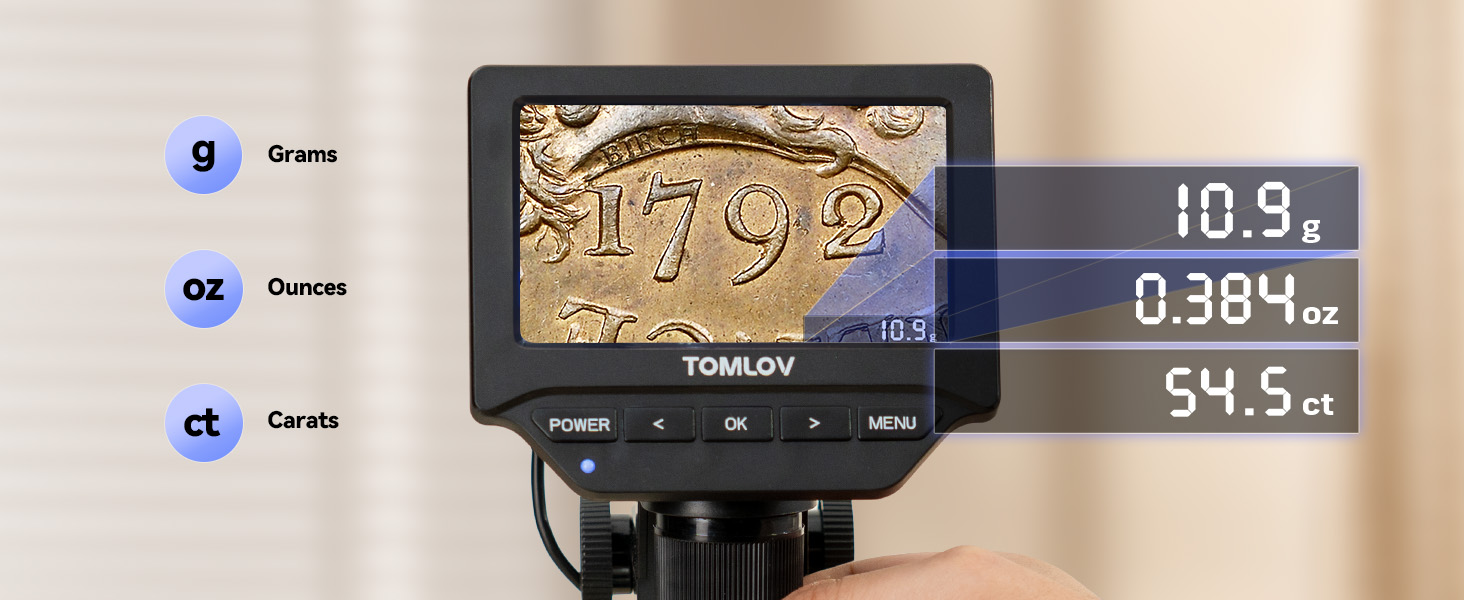 TOMLOV coin magnifier with light.