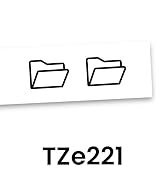Brother Genuine P-touch TZe221 Label Tape in cardboard pack: Black on White 9mm