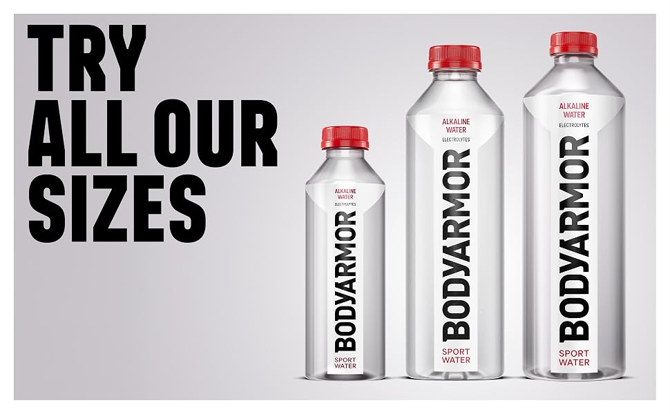 body armor, sports drink, alkaline water