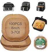 SIUDANGKA Air Fryer Disposable Paper Liner, 100Pcs Disposable Air Fryer Parchment Paper Pads Air ...