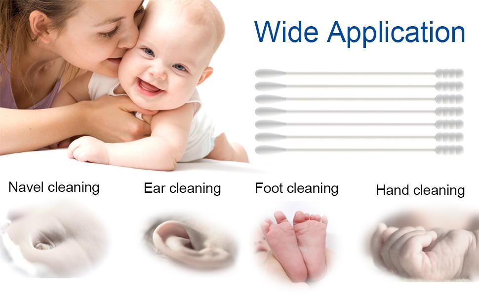 Baby Cotton Swabs, Paper Sticks Cotton Buds for Baby