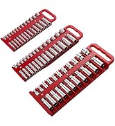 Reniteco Magnetic Socket Organizer Set, 3 Pcs Blue Portable Heavy Duty Socket Rail Set: 1/4-Inch ...