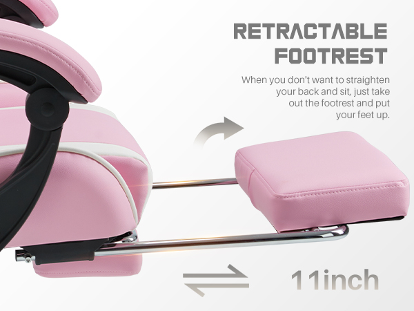 gaming chair with footrest