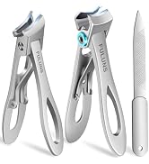 Toenail Clippers for Seniors Thick Nails, Slanted Curved Ingrown Nail Clippers for Men Heavy Duty...