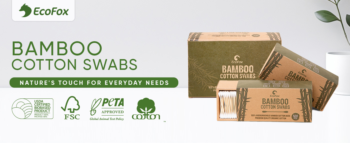 cotton swabs for ears, ear swabs, cotton buds, cotton swabs long wooden sticks, bamboo cotton swabs