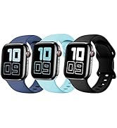 Silicone Strap Compatible with Kids Apple Watch Band 38mm 40mm 41mm 42mm 44mm 45mm 46mm, Soft Spo...