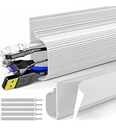 Delamu 2 Pack Safe 15.7in Tidy Cable Management Solution, Protect Kids Pets with Home Office Cabl...