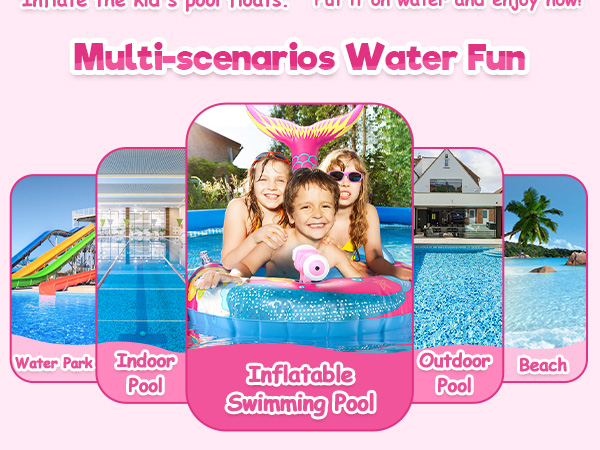 Outdoor Beach Water Park Swimming Inflatable Pool Toys for Kids and Girls Age 3-8+