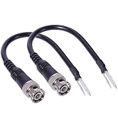 ELNONE 2PCS BNC Male Pigtail,0.2M/ 0.65FT BNC Male Coaxial Cable Connector Pigtail 2 Bare Wire Op...
