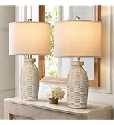 22.75" Table Lamps for Living Room Small Lamps for Bedroom Bedside Lamps Set of 2 Boho Lamps for ...
