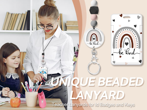 Rainbow Be Kind Lanyards for Id Badges and Keys