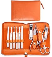 FAMILIFE Professional Manicure Set, Manicure Kit, Nail Clippers Set, 11 in 1 Stainless Steel Oran...