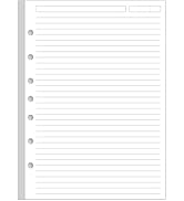 7-Hole Lined Paper Refills for Mini Binder - 100 Sheets/200 Pages Loose Leaf Line Paper, 100gsm R...