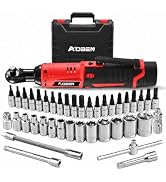AOBEN 1/4-Inch Cordless Ratchet Wrench, 40 Ft-lb Electric Ratchet Kit, 40-Piece Set with Bits, So...