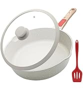 AIKENBBKK 12 Inch Nonstick Deep Frying Pan Skillet with Lid, 5 QT Saute Pan, Non Stick Frying Pan...