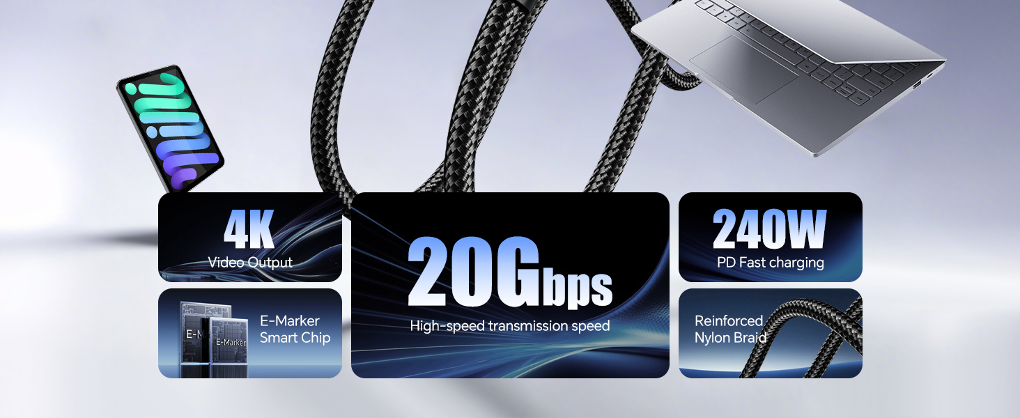 240W usb c to usb c cable