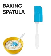 Silicone Baking Spatula with Plastic Handle - Pack of 4 - Mixing Spatulas Scraper Heat Resistant