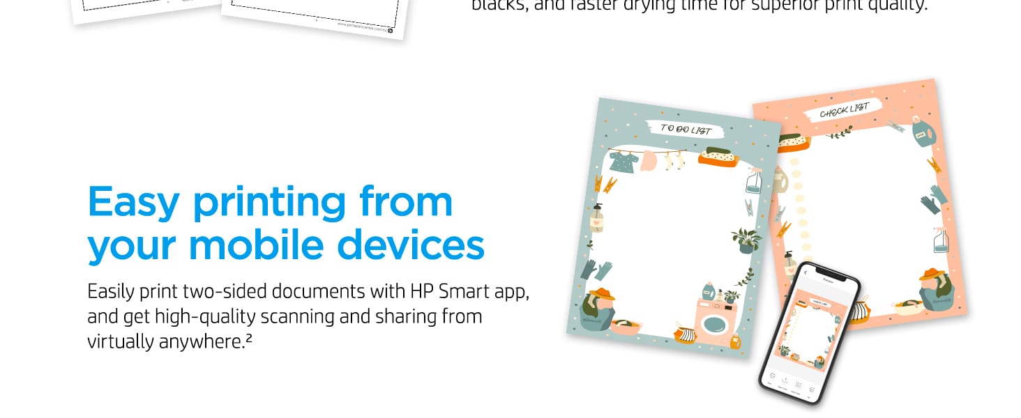 hp smart app mobile printing scanning two-sided documents