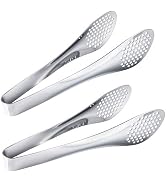MSY BIGSUNNY 9 inch Buffet Tongs, 2 Pack Stainless Steel Food Serving Tongs