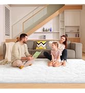Mhyup 6x9 Cream White Rugs for Living Room Bedroom, Fluffy Large Area Rug Soft Shag Non-Slip Carp...