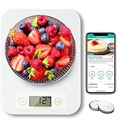 Smart Food Scale - Digital Food Scales Grams and Ounces with Nutritional Calculator, Food Scale f...