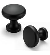 FAPUAL Matte Black Cabinet Knobs, 10 Pack Solid 1.2 Inch Drawer Pulls | Zinc Alloy,Screws Include...