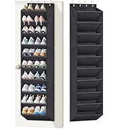 KIMBORA 10 Tier Over the Door Shoe Organizer with Large Pockets, Hanging Shoe Rack for Closet Doo...