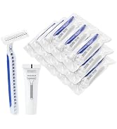 Disposable Razors in Bulk Pack of 30,Blue Disposable Shaving Razors Individual Wrapped Twin Blade...