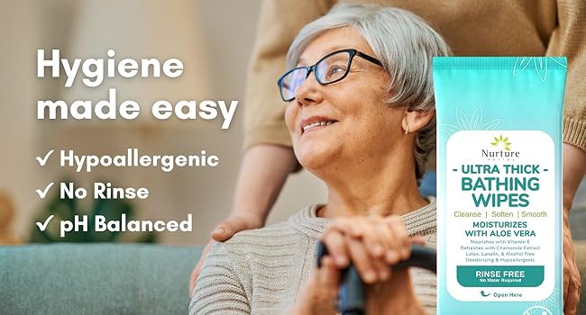 aloe vera, mosturizing wipes for bedridden elderly