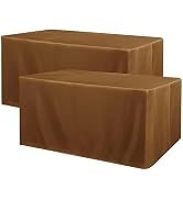 Jieqier 2 Pack Fitted Table Covers for 6 Foot Tables - Water Resistant Washable Rectangle Tablecl...