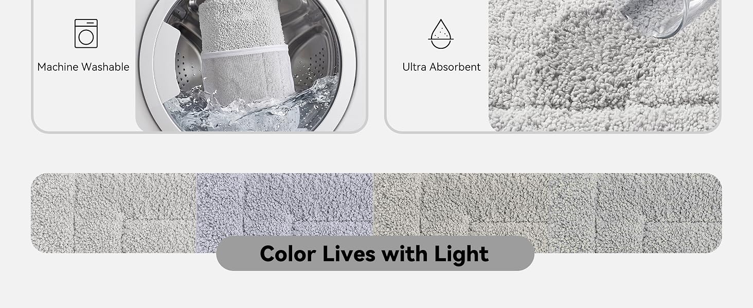 GRANNY SAYS Gray Bathroom Rugs