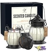 Scented Candles Gifts Set for Women, 2X 6 oz Aromatherapy Jar Candles for Home, Vanilla & Lavende...