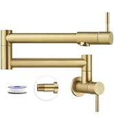 Heyalan Pot Filler 19 Inch Wall Mount Folding Stretchable Kitchen Restaurant Faucet Stainless Ste...