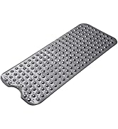 AmazerBath Clear Black Bathtub Mat Non Slip Bath Mat for Tub, 40 x 16 Inches Bath & Shower Safety...