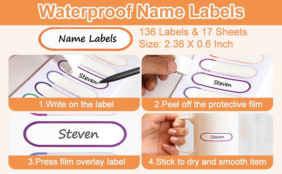 back to school name labels