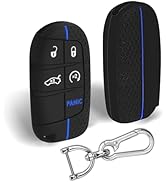 Mild East for Dodge Car Key Cover, Silicone Key Fob Cover Compatible with Dodge Dart Durango Gran...