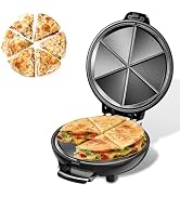 Electric Quesadilla Maker, 9.5'' Quesadilla Press with Easy Slice 6 Wedge, Non Stick Surface, Loc...