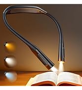 Glocusent Neck Book Light, 1200mAh Rechargeable Neck Reading Light, Hands Free Book Lights for Re...