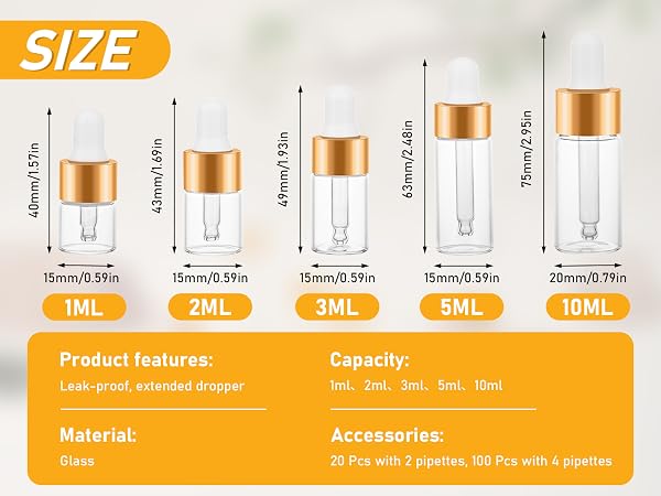 mini dropper bottles