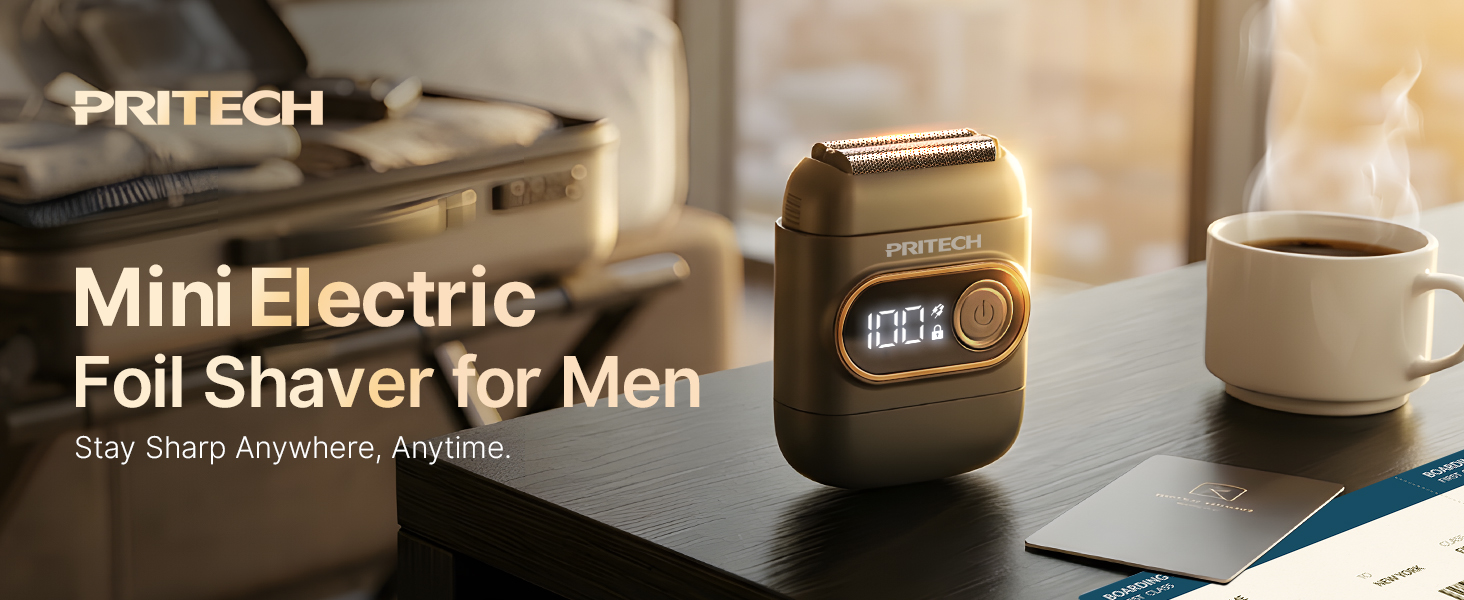 Mini Electric Foil Shaver for Men,Stay Sharp Anywhere, Anytime.