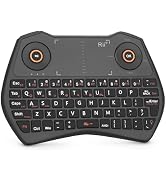 Rii K28 Bluetooth Mini Keyboard Remote Control with Touchpad Moue Combo,Backlit 2.4GHz Wireless K...