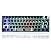 ZUOYA GMK61 60% Mechanical Keyboard Kit,Triple Mode BT5.0/ Wired/2.4GHz Wireless Gaming Keyboard ...