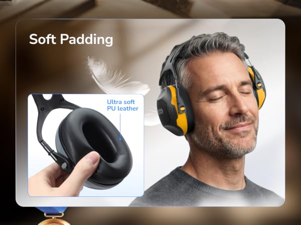 Noise Reduction Ear Muffs, Ear Protection Noise Cancelling Headphones Hearing Protection Earmuffs
