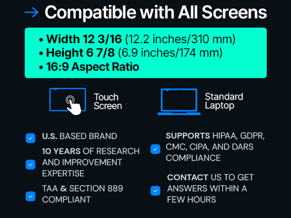 14 Inch Laptop Privacy Screen Filter Widescreen Monitor Anti-Glare Anti-Scratch Protector Film