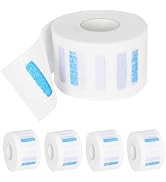 Disposable Barber Neck Paper with Hairdressing Accessory Tool - 5 Rolls & 500 Neck Strips, Barber...
