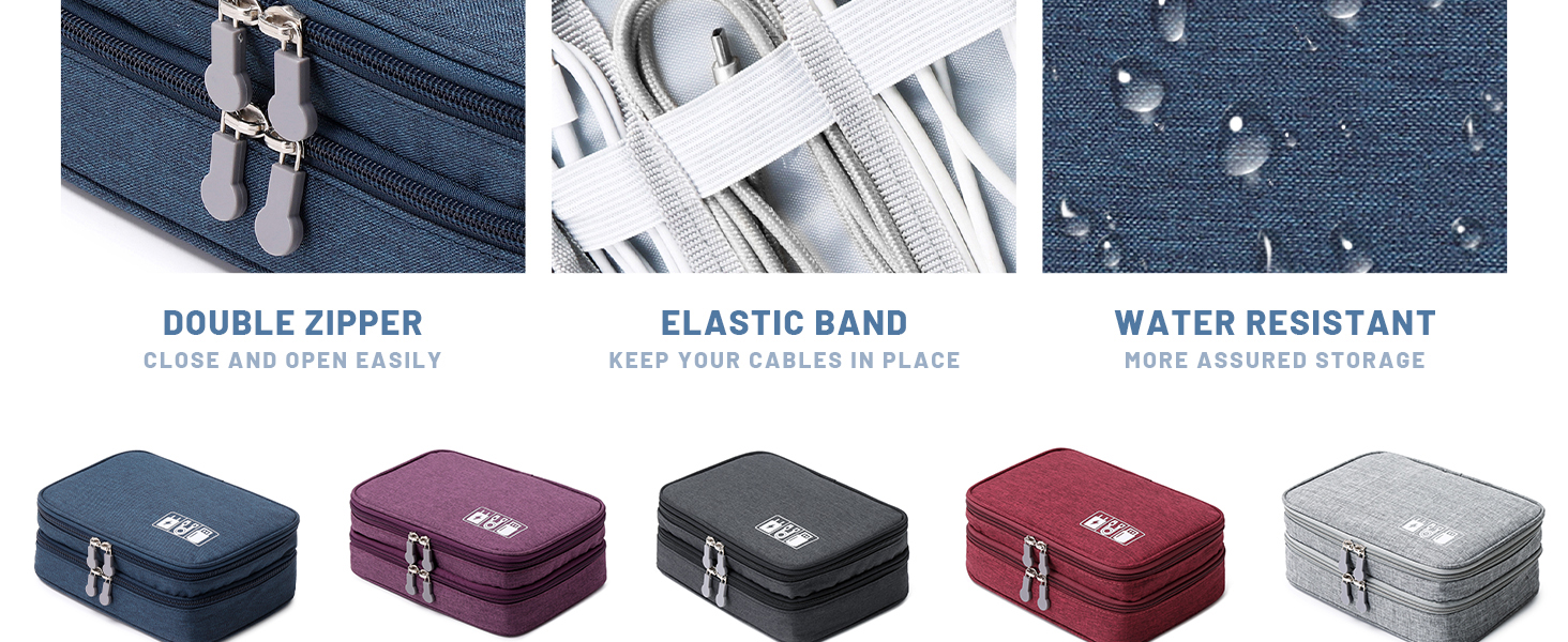 Lanola Electronic Organizer,Travel Cable Organizer