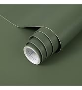 practicalWs17.7'' x 118.1'' Dark Green Wallpaper Stick and Peel Green Removable Wallpaper Contact...